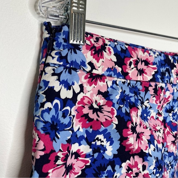 Talbots Blue and Pink Floral Wrap Front Skort - Picture 5 of 14
